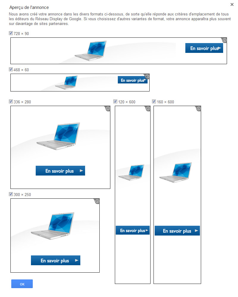 L'outil de création d'annonces graphiques Google Adwords outil de creation annonces graphiques google