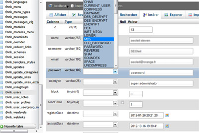 mot de passe joomla perdu recuperer mot de passe joomla