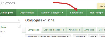 Facturation Google Adwords google adwords facturation