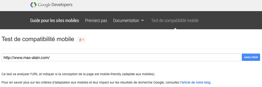 Testez la compatibilité mobile de votre site web avec l'outil de Google test de compatibilité mobile pour sites web Google